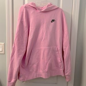 nike hoodie sweatshirt light pink